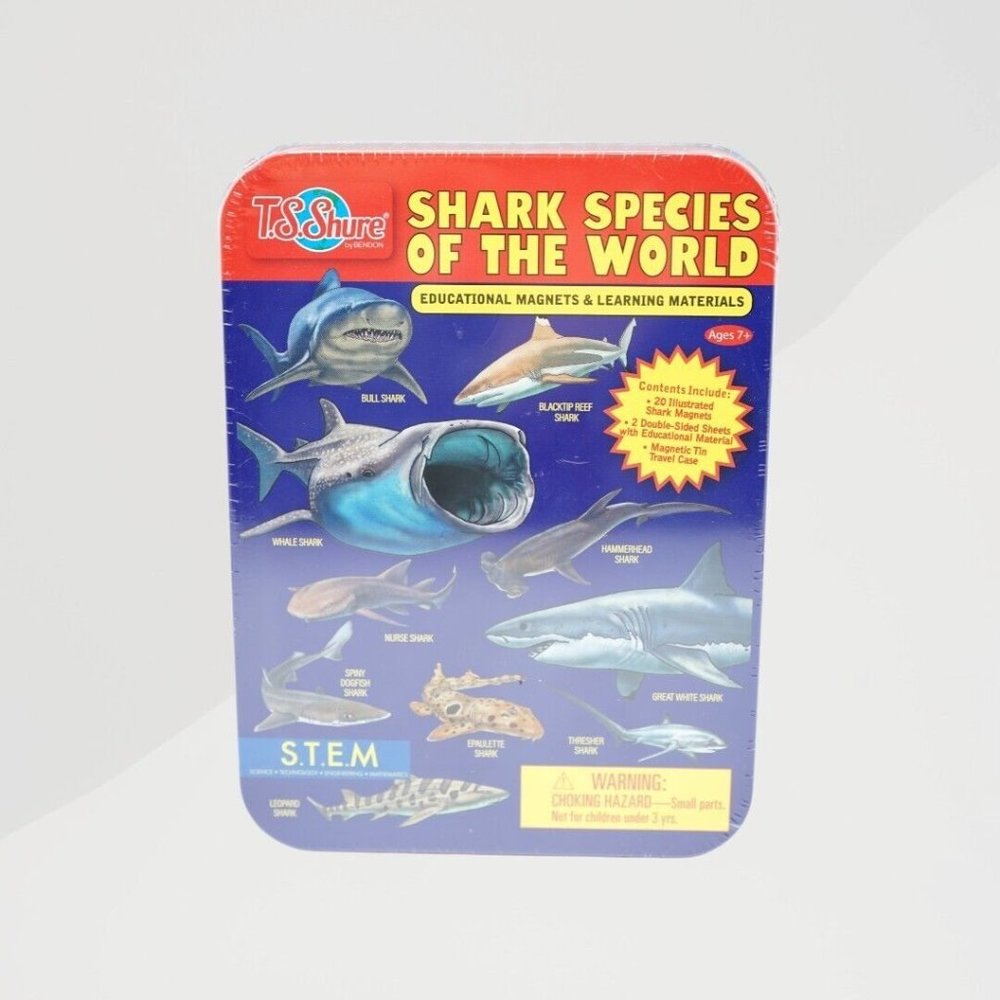 NEW Shark Species of the World S.T.E.M. Educational Magnets & Learning Materials